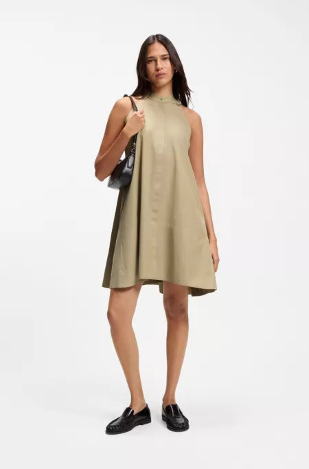 Relaxed-fit dress in cotton poplin