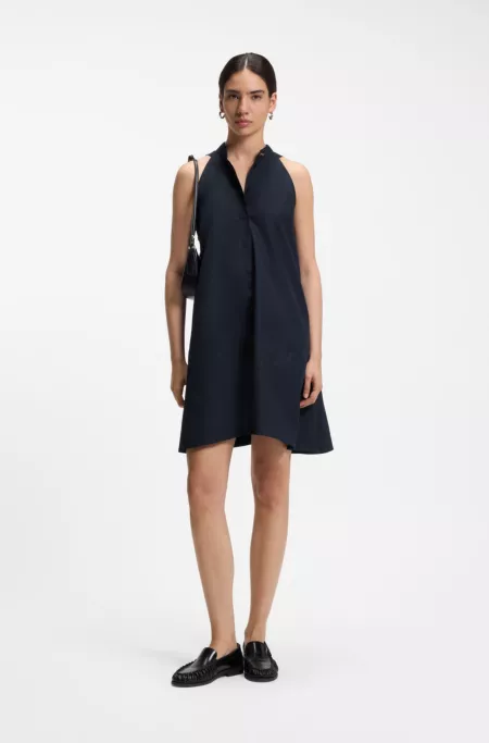Relaxed-fit dress in cotton poplin