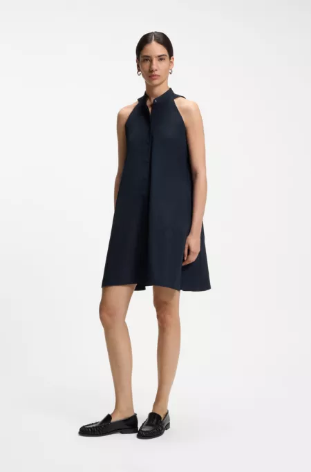 Relaxed-fit dress in cotton poplin