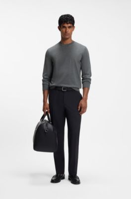 Merino wool sweater in a regular fit, Grey