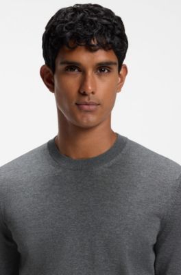 Merino wool sweater in a regular fit, Grey