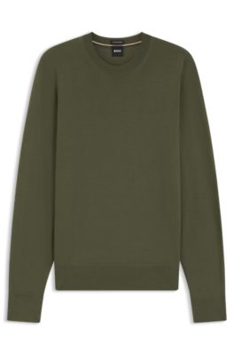 Merino wool sweater in a regular fit, Light Green