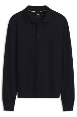 Merino wool polo sweater