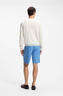Jersey de seda con motivo en jacquard, Blanco