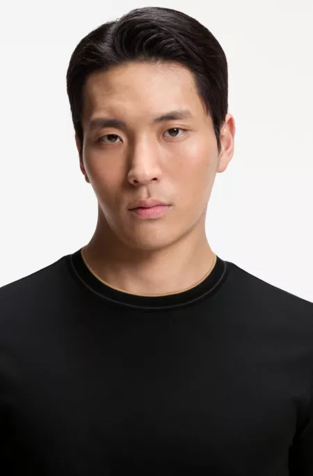 Slim-fit cotton T-shirt with crew neck