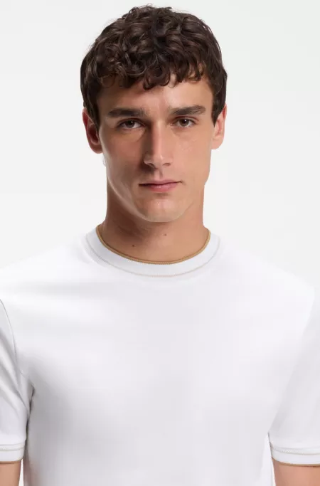Slim-fit cotton T-shirt with crew neck