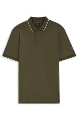 Polo slim fit de algod&oacute;n mercerizado, Cal