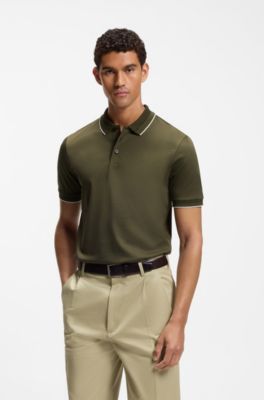 Polo slim fit de algod&oacute;n mercerizado, Cal