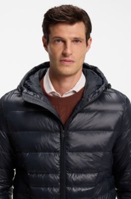 Chaqueta de plum&oacute;n acolchada hidr&oacute;fuga, Azul oscuro