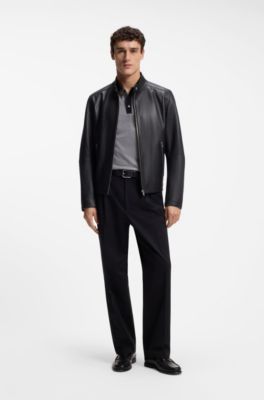 Polo regular fit de algod&oacute;n, Negro