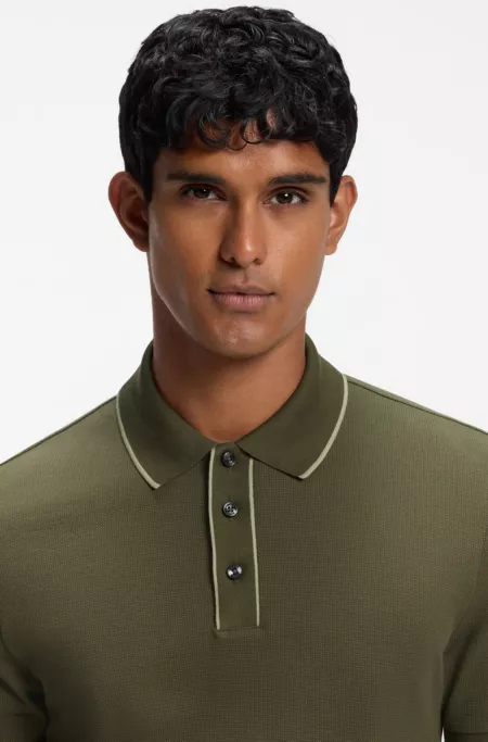 Regular-fit cotton polo shirt