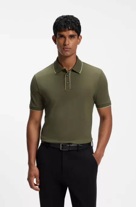 Regular-fit cotton polo shirt