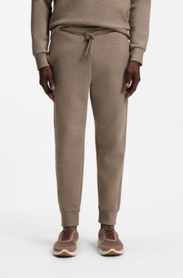 Pantalones de ch&aacute;ndal de punto, Marr&oacute;n claro