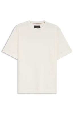 Crew-neck premium cotton T-shirt, White