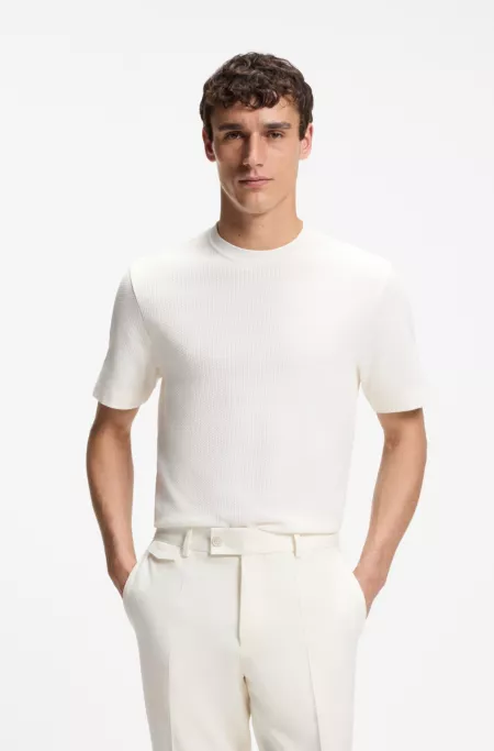Crew-neck premium cotton T-shirt