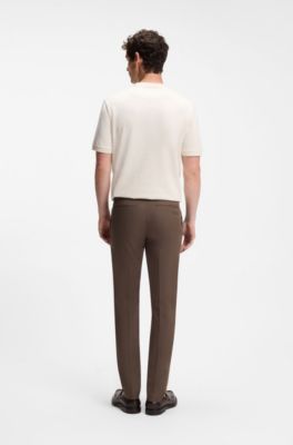 Camiseta regular fit de jacquard de algod&oacute;n y seda, Blanco