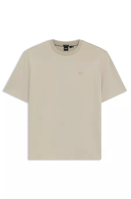 Regular-fit T-shirt in mercerized cotton