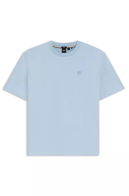 Regular-fit T-shirt in mercerized cotton