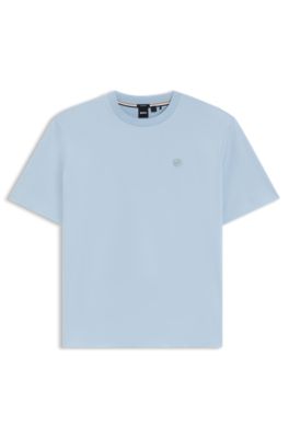 Regular-fit T-shirt in mercerized cotton, Light Blue