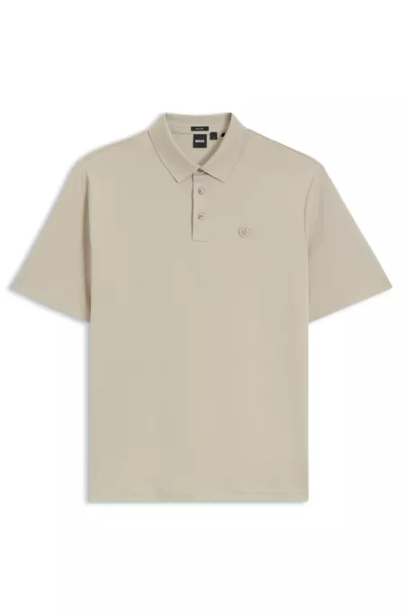 Regular-fit polo shirt in mercerized cotton
