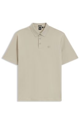 Polo regular fit de algod&oacute;n mercerizado, Beige claro