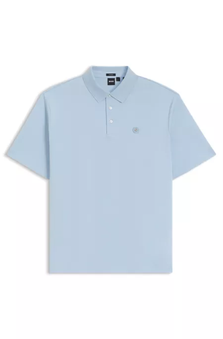 Regular-fit polo shirt in mercerized cotton