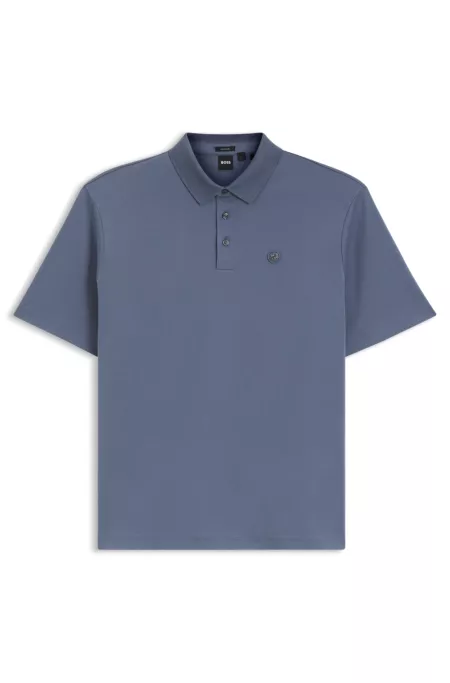 Regular-fit polo shirt in mercerized cotton
