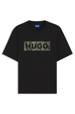 Logo-graphic T-shirt in cotton jersey, Black