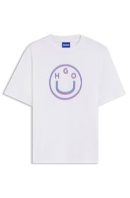 Logo-graphic T-shirt in cotton jersey, White