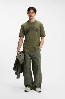 Logo-graphic T-shirt in cotton jersey, Light Green