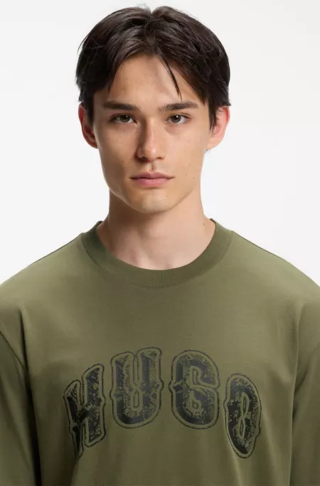 Logo-graphic T-shirt in cotton jersey