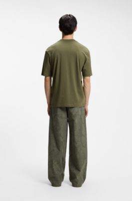 Logo-graphic T-shirt in cotton jersey, Light Green