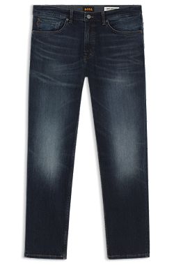 Maine Regular-fit blue-black jeans in soft motion denim