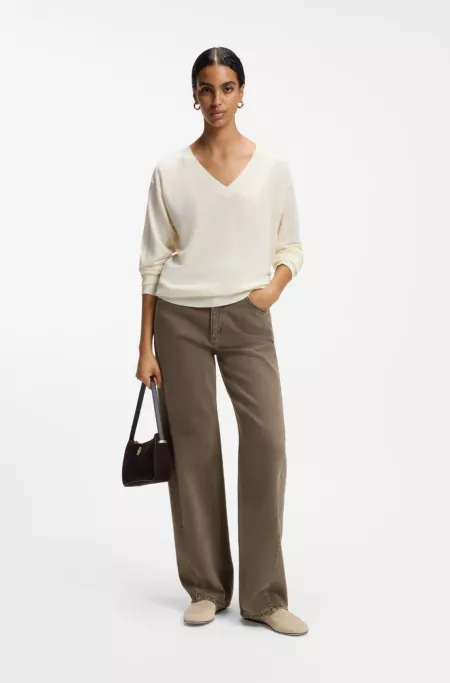 Relaxed-fit colored jeans in soft cotton blend