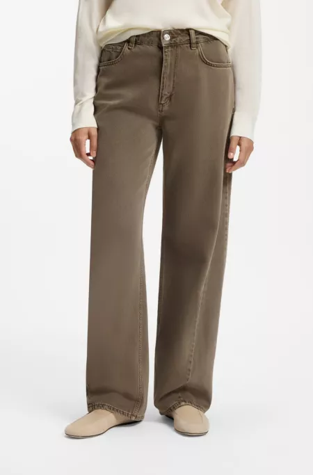 Relaxed-fit colored jeans in soft cotton blend