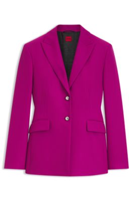 Blazer regular fit con botones de metal, Rosa oscuro