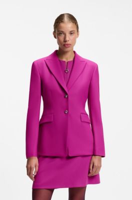 Blazer regular fit con botones de metal, Rosa oscuro