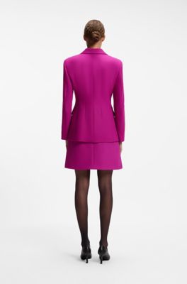 Blazer regular fit con botones de metal, Rosa oscuro