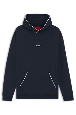 Sudadera con capucha relaxed fit con ribetes en contraste con logo
