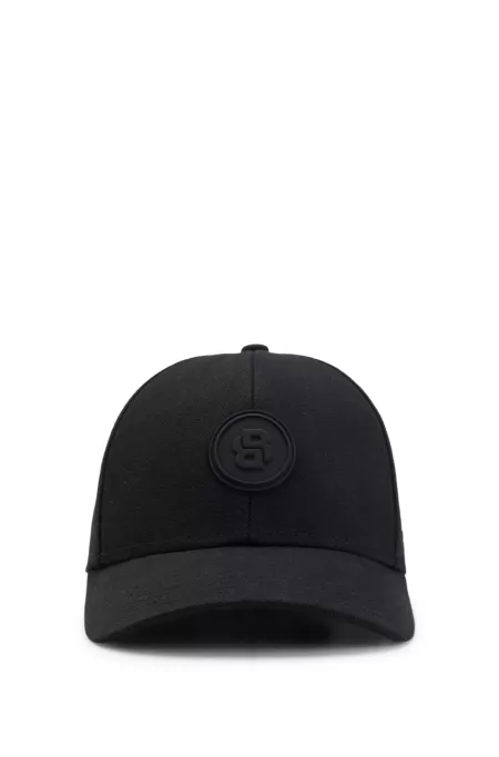 Cotton-canvas cap with Double B monogram badge