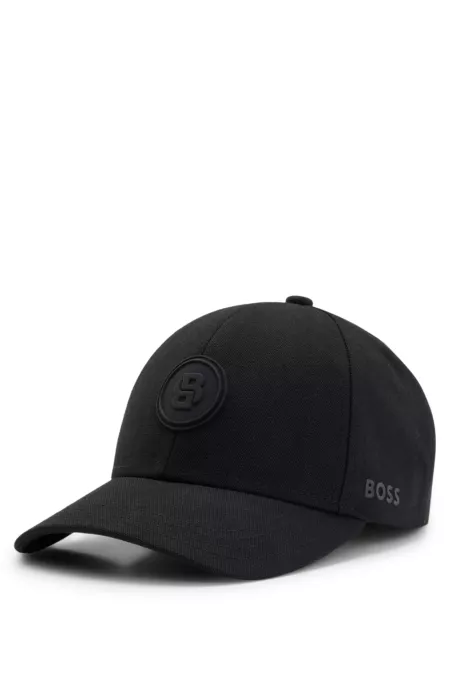 Cotton-canvas cap with Double B monogram badge