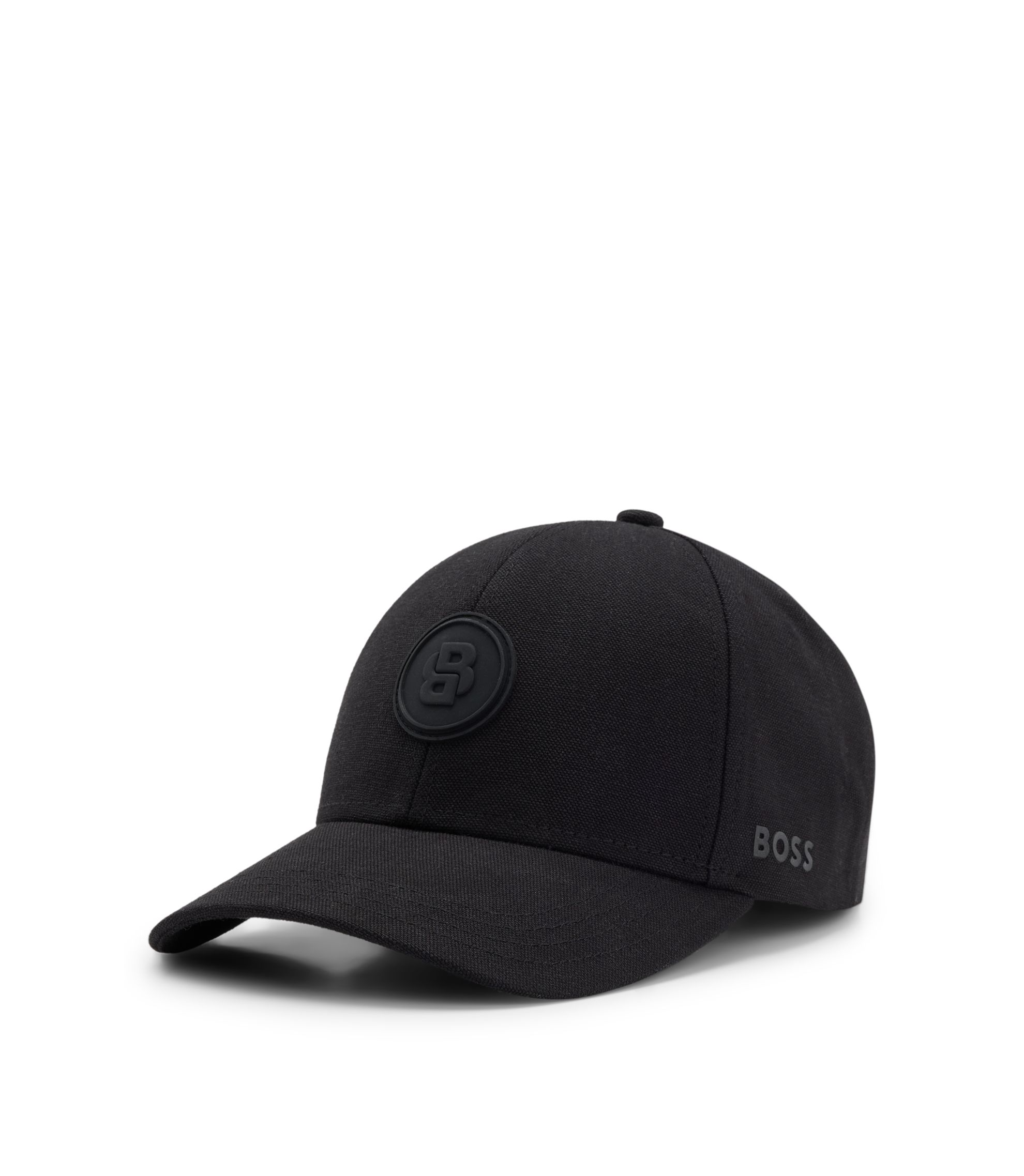 Hugo BOSS キャップ BOSS - Cotton-canvas cap with Double B monogram badge - Black