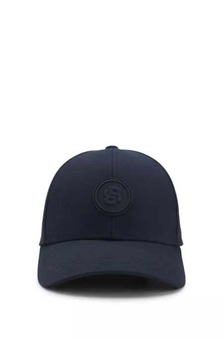 Cotton-canvas cap with Double B monogram badge
