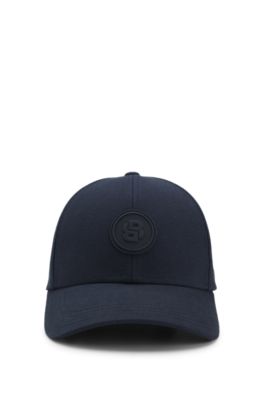 Gorra de lona de algod&oacute;n con insignia con monograma Double&nbsp;B, Azul oscuro