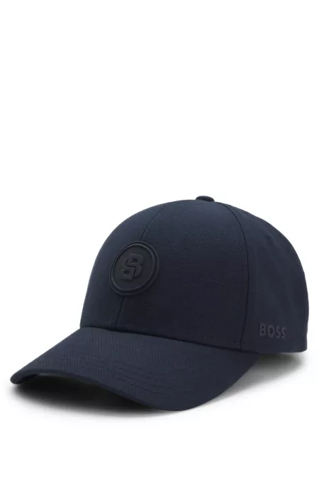 Cotton-canvas cap with Double B monogram badge