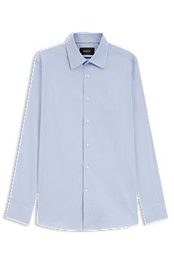 Slim-fit shirt in a structured cotton blend