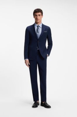 Camisa slim fit de algod&oacute;n con estructura, Celeste