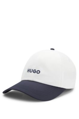 Embroidered-logo cap, White