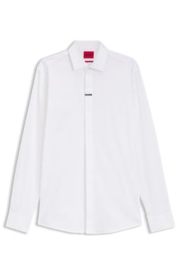Chemise d'affaires Slim en coton stretch, Blanc