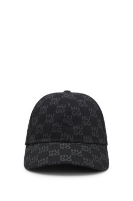 Ripstop cotton cap with tonal logo, Black